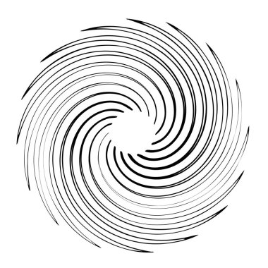 soyut konsantrik Radyal geometrik motif, vektör, illüstrasyon 