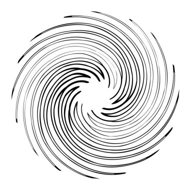 soyut konsantrik Radyal geometrik motif, vektör, illüstrasyon 