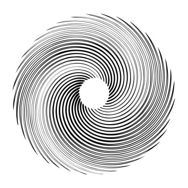 soyut konsantrik Radyal geometrik motif, vektör, illüstrasyon 