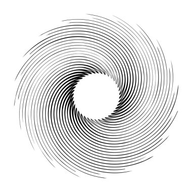 soyut konsantrik Radyal geometrik motif, vektör, illüstrasyon 