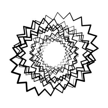 Beyaz arka plan üzerinde izole geometrik Radyal öğesi