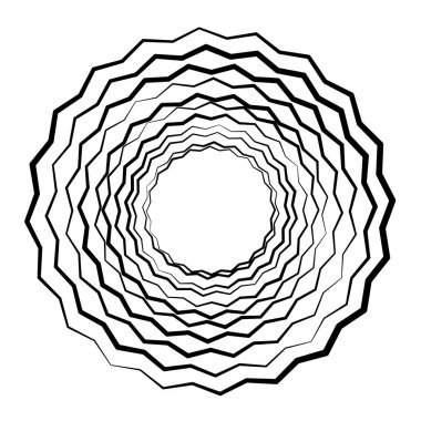 Beyaz arka plan üzerinde izole geometrik Radyal öğesi