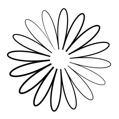 Beyaz arka plan üzerinde izole geometrik Radyal öğesi