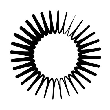 Beyaz arka plan üzerinde izole geometrik Radyal öğesi