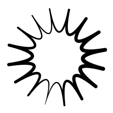 Beyaz arka plan üzerinde izole geometrik Radyal öğesi