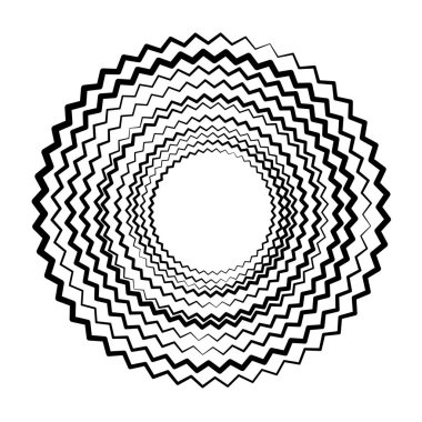 soyut konsantrik Radyal geometrik motif, vektör, illüstrasyon 