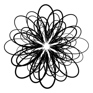 soyut konsantrik Radyal geometrik motif, vektör, illüstrasyon 