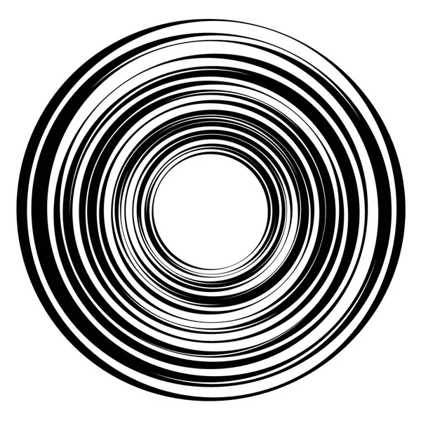 Élément Radial Géométrique Isolé Sur Fond Blanc — Image vectorielle