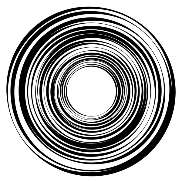 Geometrische Radiale Geïsoleerd Witte Achtergrond — Stockvector