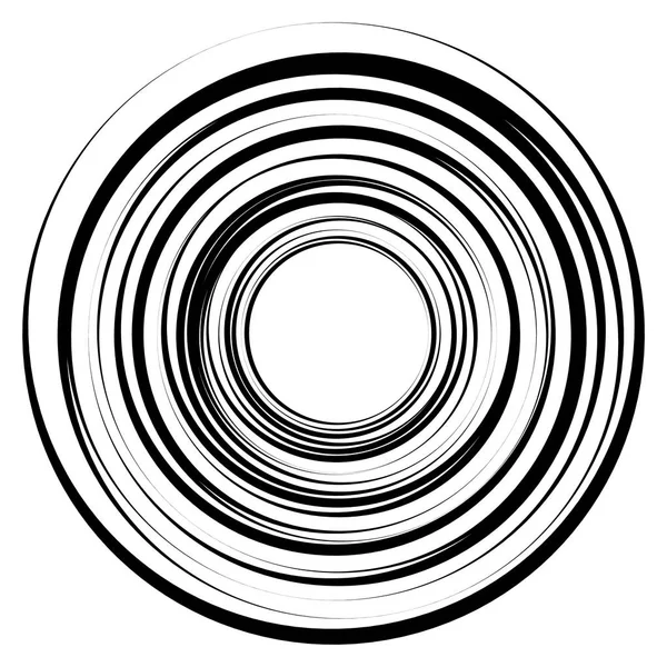 Geometrisches Radiales Element Isoliert Auf Weißem Hintergrund — Stockvektor