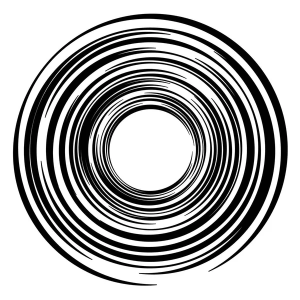 Abstrakta Koncentriska Radiella Geometriska Motiv Vektor Illustration — Stock vektor