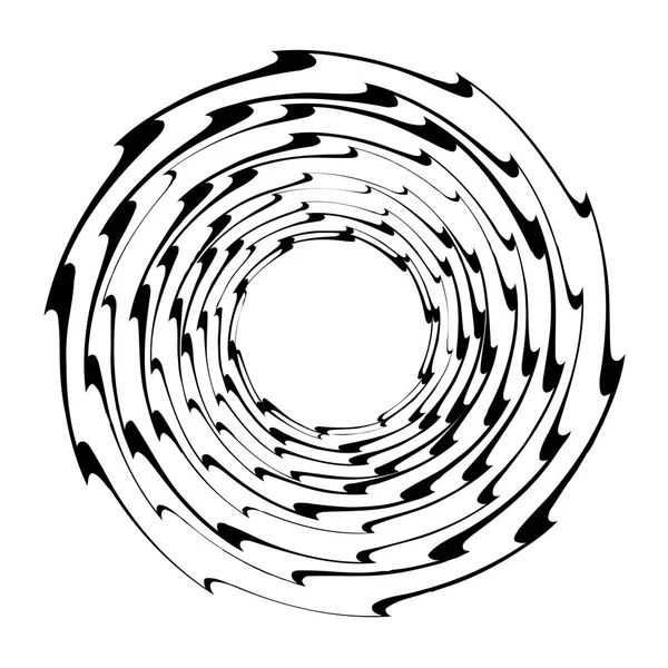 Abstrakta Koncentriska Radiella Geometriska Motiv Vektor Illustration — Stock vektor