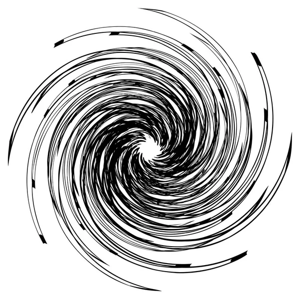 Abstrakta Koncentriska Radiella Geometriska Motiv Vektor Illustration — Stock vektor