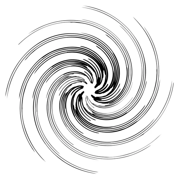 Abstrakta Koncentriska Radiella Geometriska Motiv Vektor Illustration — Stock vektor