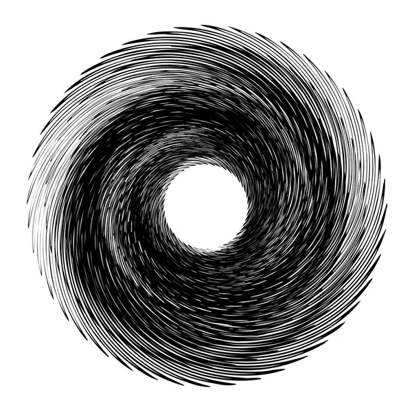 Élément Radial Géométrique Isolé Sur Fond Blanc — Image vectorielle