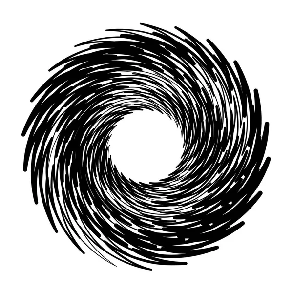 Geometriska Radiella Element Isolerad Vit Bakgrund — Stock vektor