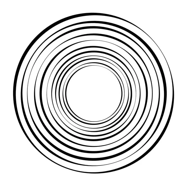 Geometriska Radiella Element Isolerad Vit Bakgrund — Stock vektor