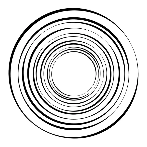 Soyut Konsantrik Radyal Geometrik Motif Vektör Illüstrasyon — Stok Vektör