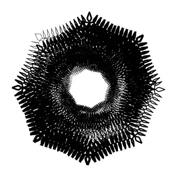 Абстрактный Концентрический Радиальный Геометрический Мотив Вектор Иллюстрация — стоковый вектор