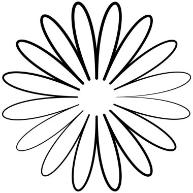 soyut konsantrik Radyal geometrik motif, vektör, illüstrasyon 
