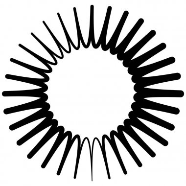 soyut konsantrik Radyal geometrik motif, vektör, illüstrasyon 