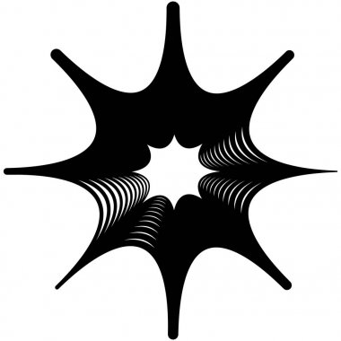 soyut konsantrik Radyal geometrik motif, vektör, illüstrasyon 