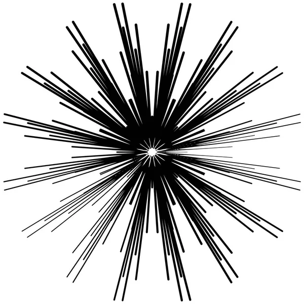 Abstrait Motif Géométrique Radial Concentrique Vecteur Illustration — Image vectorielle