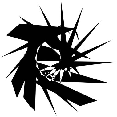 soyut konsantrik Radyal geometrik motif, vektör, illüstrasyon 