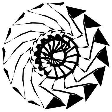 Konsantrik Radyal öğesi. Soyut geometrik öğe yayılan