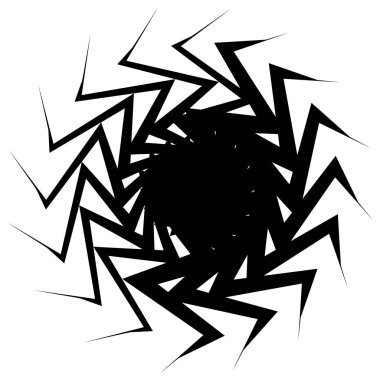 Konsantrik Radyal öğesi. Soyut geometrik öğe yayılan