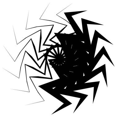 Konsantrik Radyal öğesi. Soyut geometrik öğe yayılan