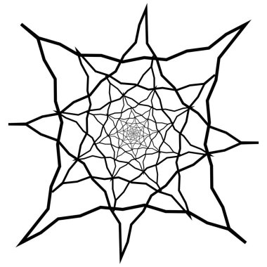 Konsantrik Radyal öğesi. Soyut geometrik öğe yayılan