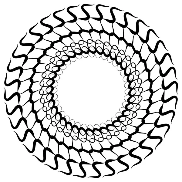 Elemento Radial Geométrico Aislado Sobre Fondo Blanco — Archivo Imágenes Vectoriales