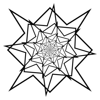 Konsantrik Radyal öğesi. Soyut geometrik öğe yayılan