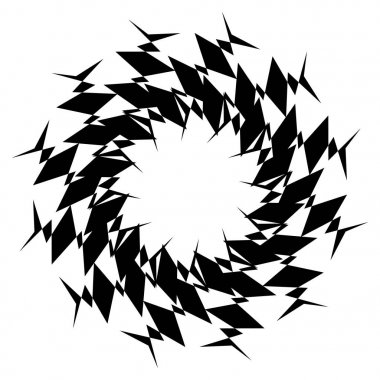 Konsantrik Radyal öğesi. Soyut geometrik öğe yayılan