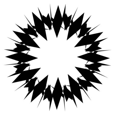 Konsantrik Radyal öğesi. Soyut geometrik öğe yayılan