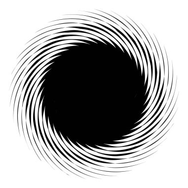 Konsantrik Radyal öğesi. Soyut geometrik öğe yayılan