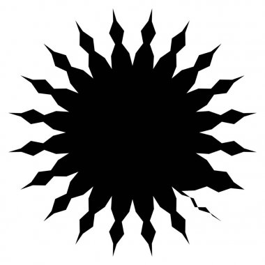 Konsantrik Radyal öğesi. Soyut geometrik öğe yayılan