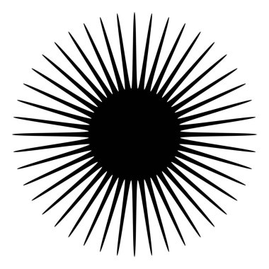 Konsantrik Radyal öğesi. Soyut geometrik öğe yayılan