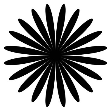 Konsantrik Radyal öğesi. Soyut geometrik öğe yayılan