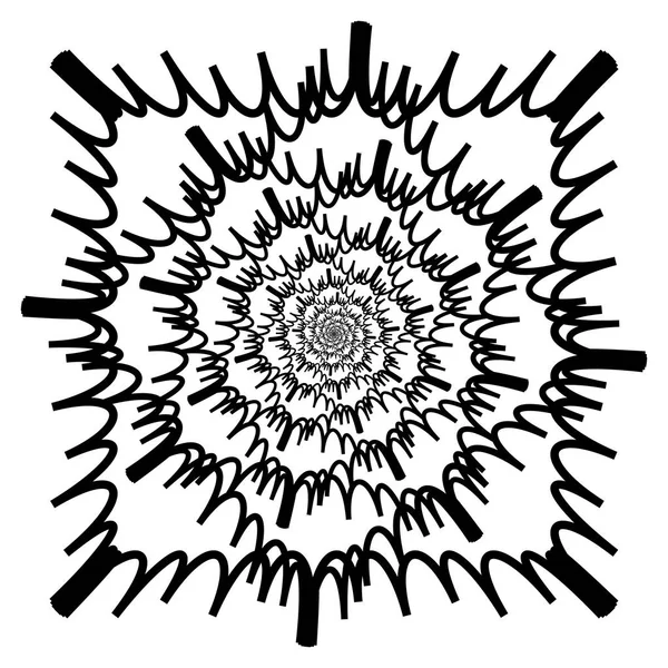 Concentrische Radiale Element Abstracte Geometrische Element Stralen — Stockvector