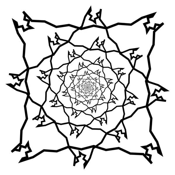 Concentrische Radiale Element Abstracte Geometrische Element Stralen — Stockvector