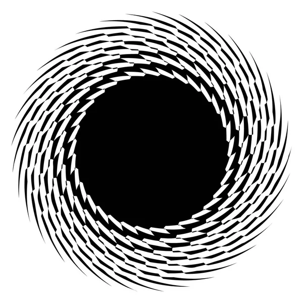 Koncentriska Radiella Element Utstråla Abstrakta Geometriska Element — Stock vektor