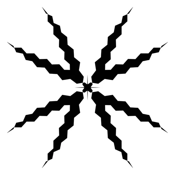 Concentrische Radiale Element Abstracte Geometrische Element Stralen — Stockvector