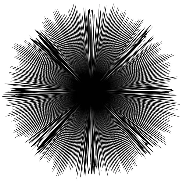 Elemen Radial Konsentris Radiasi Elemen Geometris Abstrak - Stok Vektor