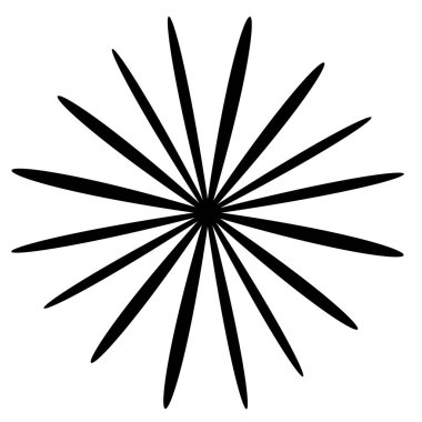 Konsantrik Radyal öğesi. Soyut geometrik öğe yayılan