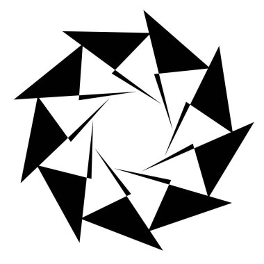 soyut konsantrik Radyal geometrik motif, vektör, illüstrasyon 