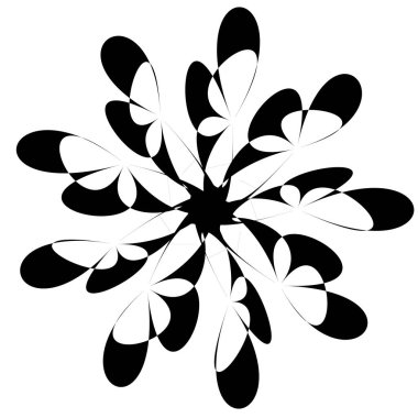 soyut konsantrik Radyal geometrik motif, vektör, illüstrasyon 