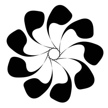 soyut konsantrik Radyal geometrik motif, vektör, illüstrasyon 