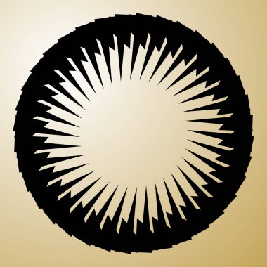 soyut konsantrik Radyal geometrik motif, vektör, illüstrasyon 
